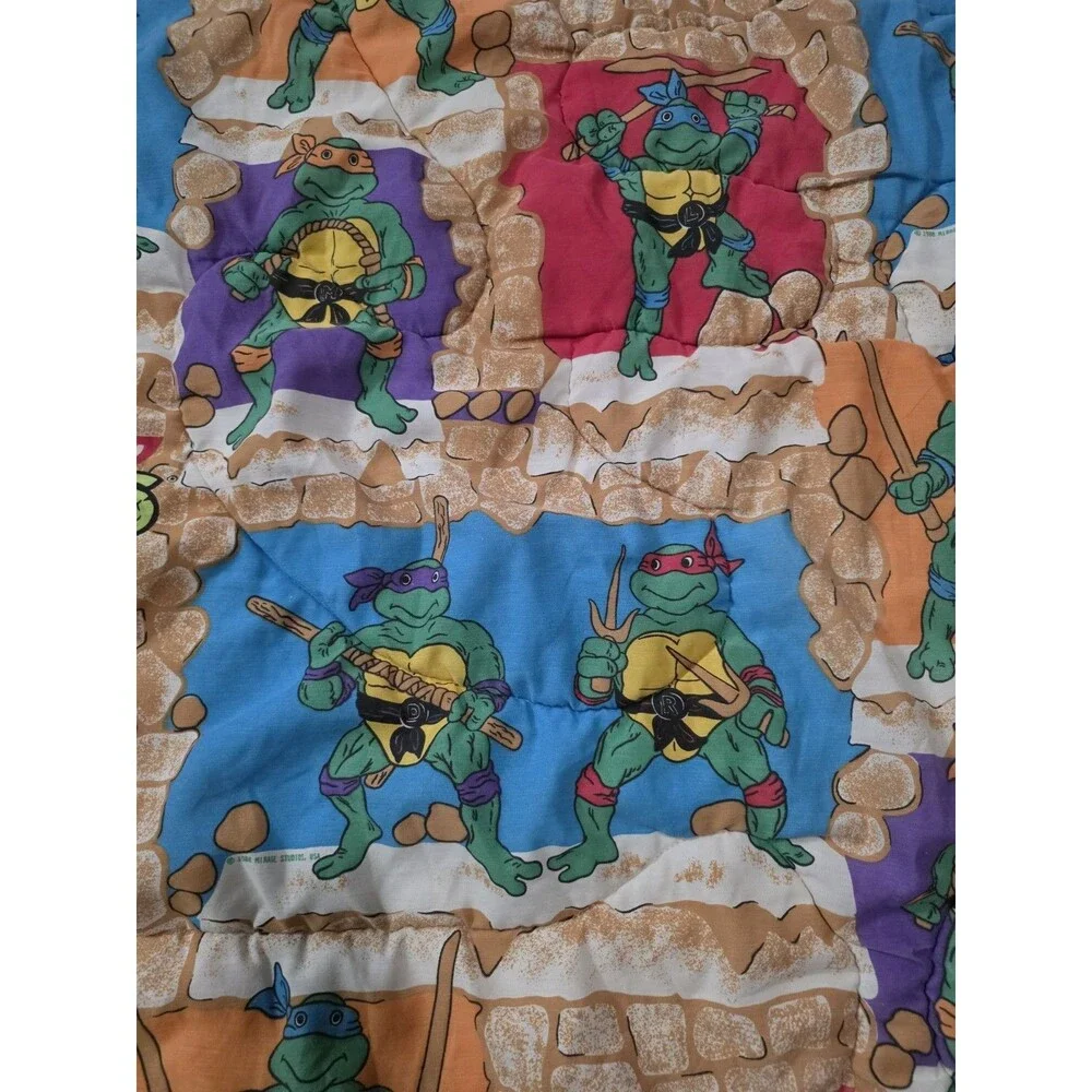 Vintage 1988 The Bibb Company Teenage Mutant Ninja Turtles Twin Comforter